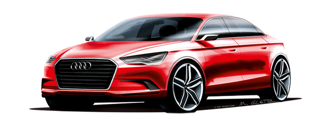 Компания Audi покажет в Женеве чётырёдверный концепт A3 Сoncept