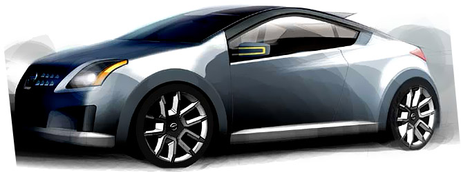 Nissan представит в детройте концепт спортивного купе Azeal